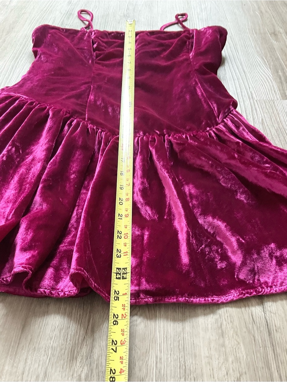 Anthropologie Crushed Velvet Dropped Waist Mini Dress Size Medium NWT - Picture 12 of 16
